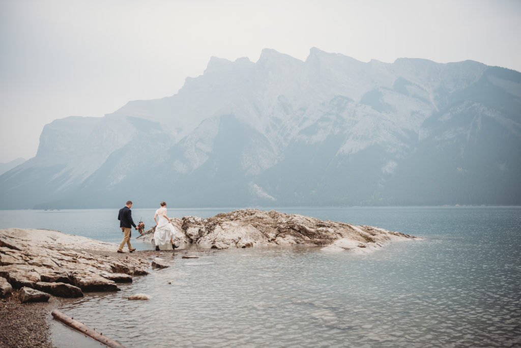 lake minnewanka adventure elopement