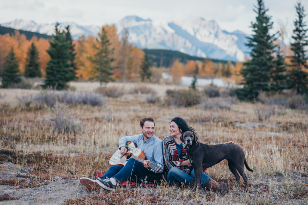 outdoor engagement session in alberta