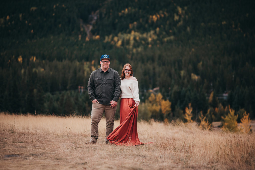 fall engagement session in canmore