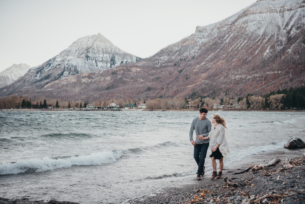 engagement session in the mountains
