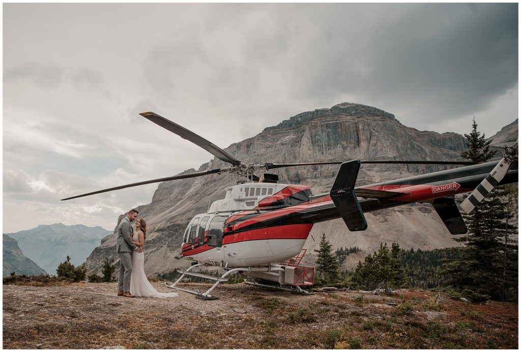 Mountain helicopter elopement 