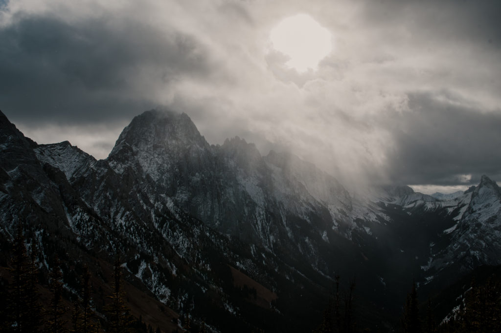 dark moody mountain range