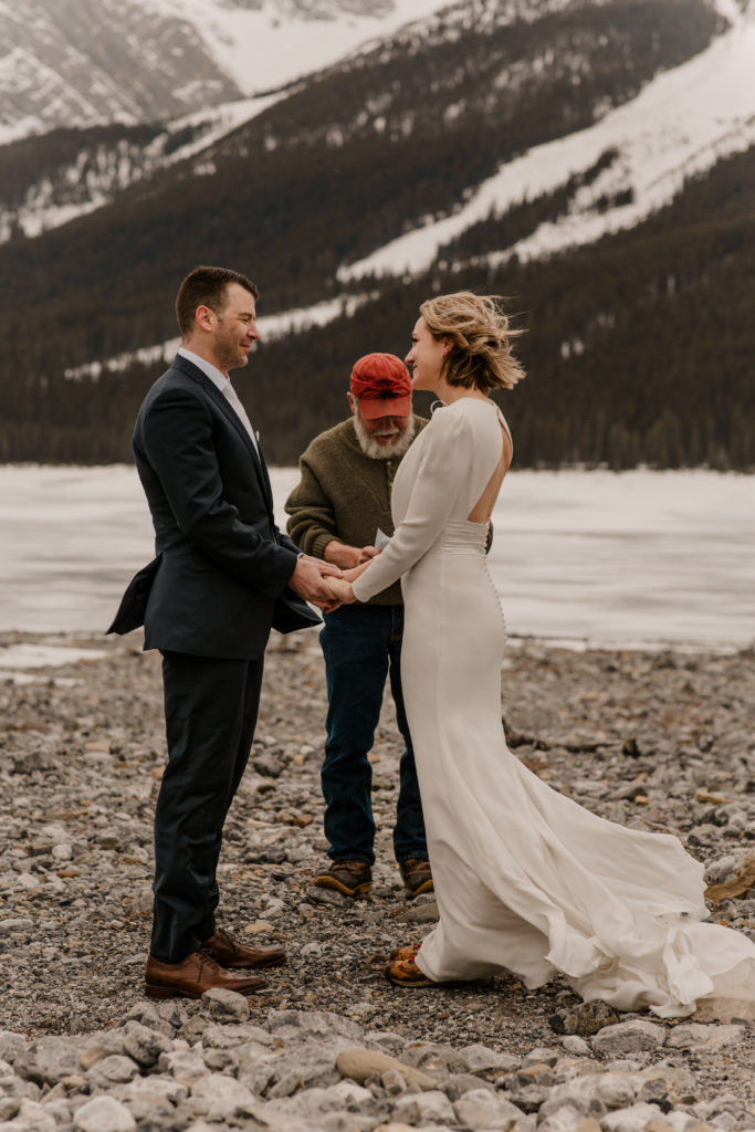 mountain elopement ceremony in kananaskis