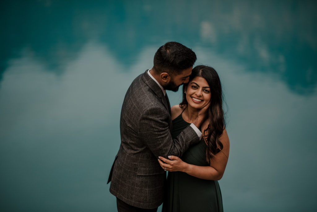 engagement session at Moraine Lake