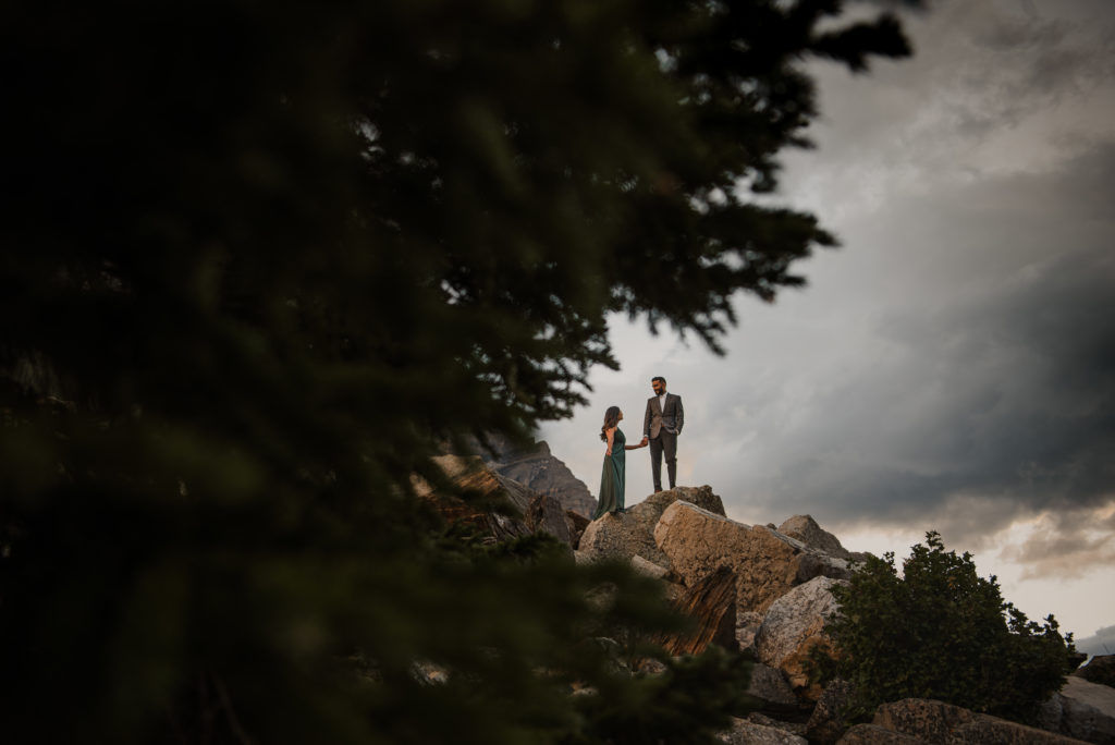 couple's session at Moraine Lake