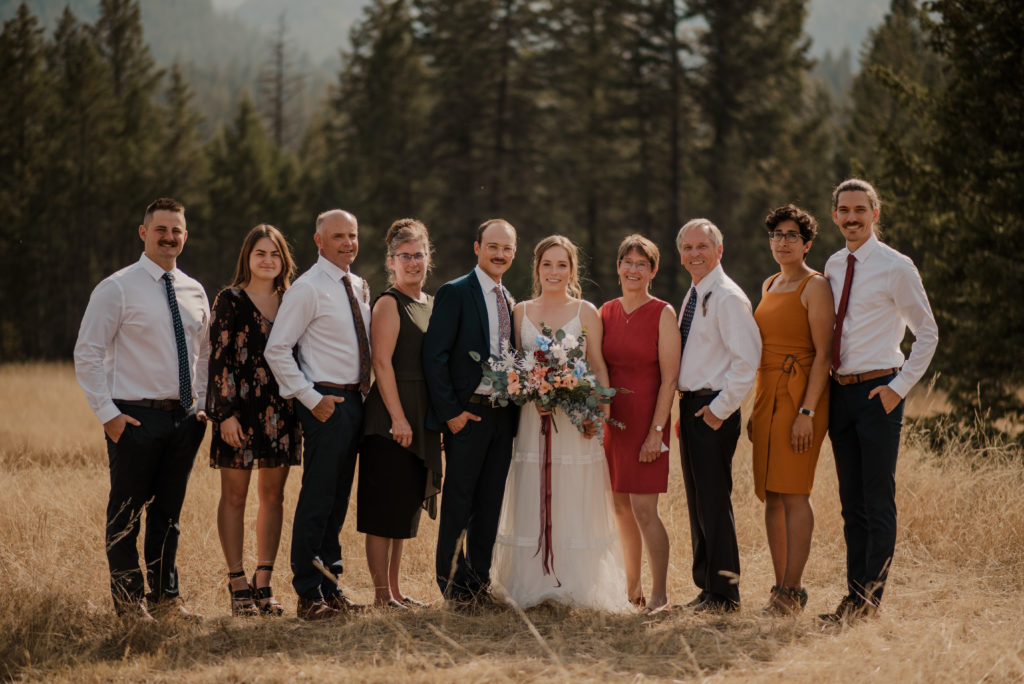 family photos after elopement ceremony