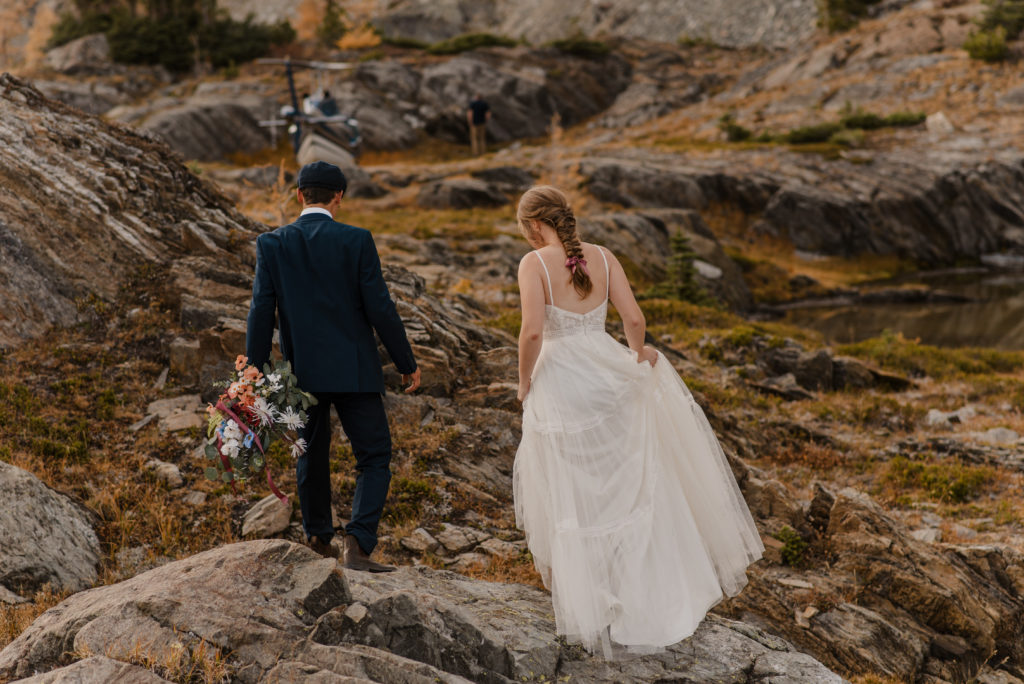 british columbia helicopter elopement on a mountain