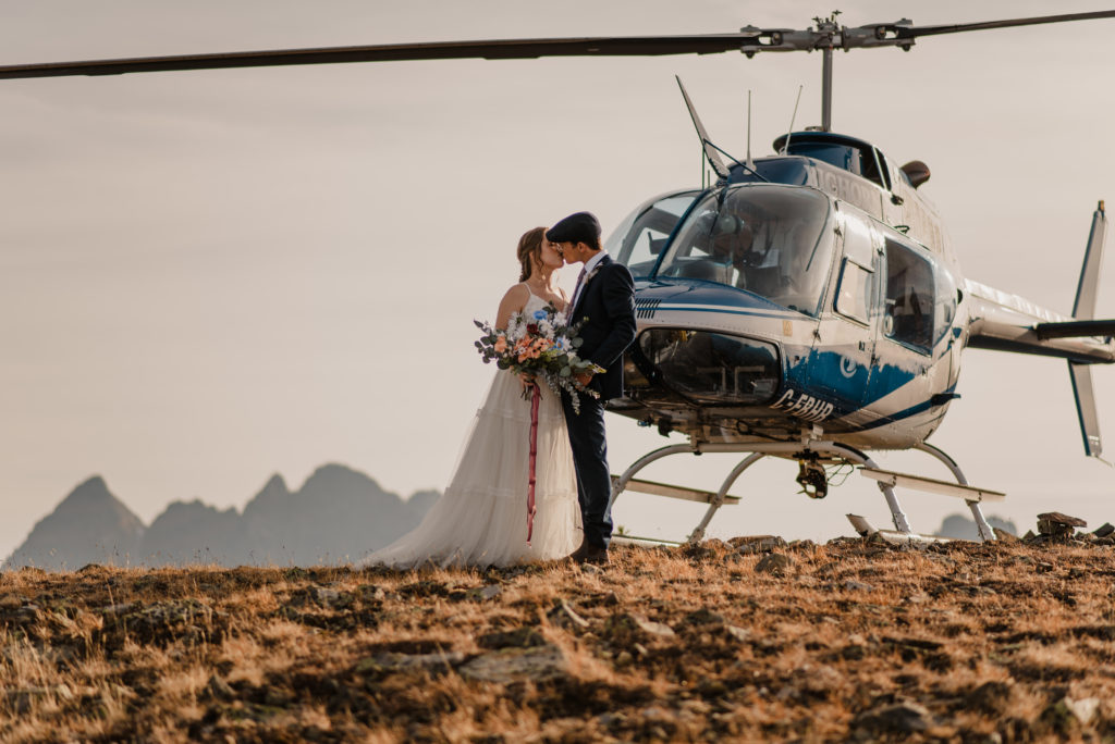 british columbia helicopter elopement on a mountain