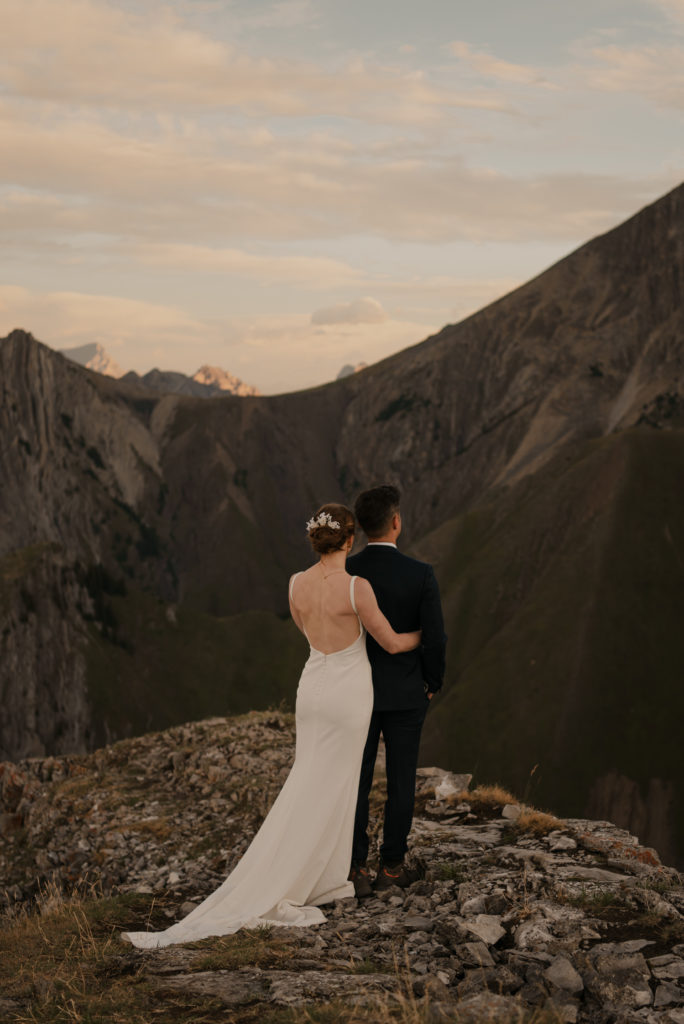 Epic backdrop in Kananaskis for mountain elopement. 