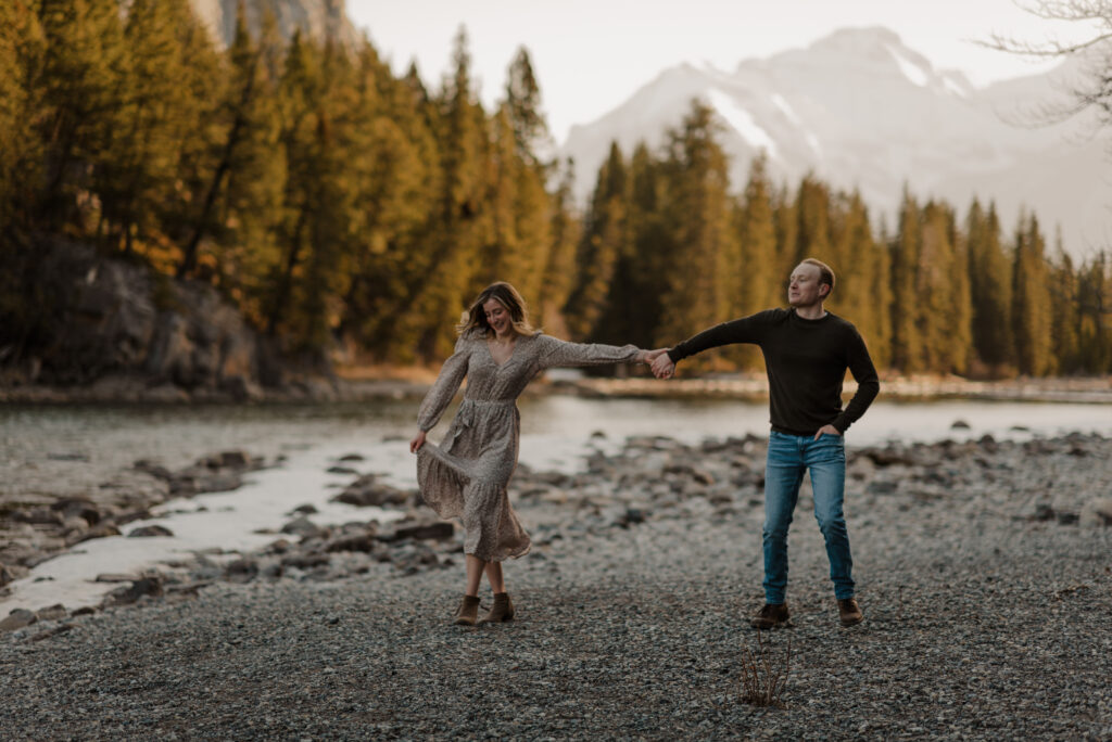 engagement session in Banff