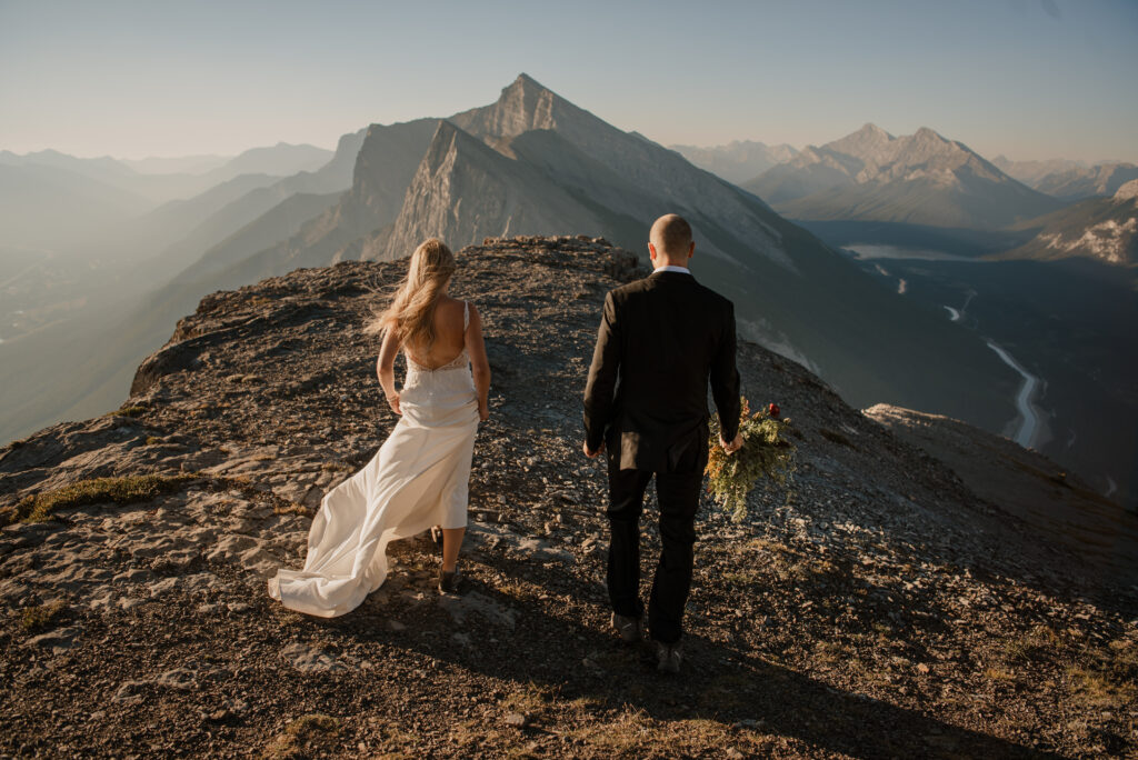 sunrise hiking elopement in canmore