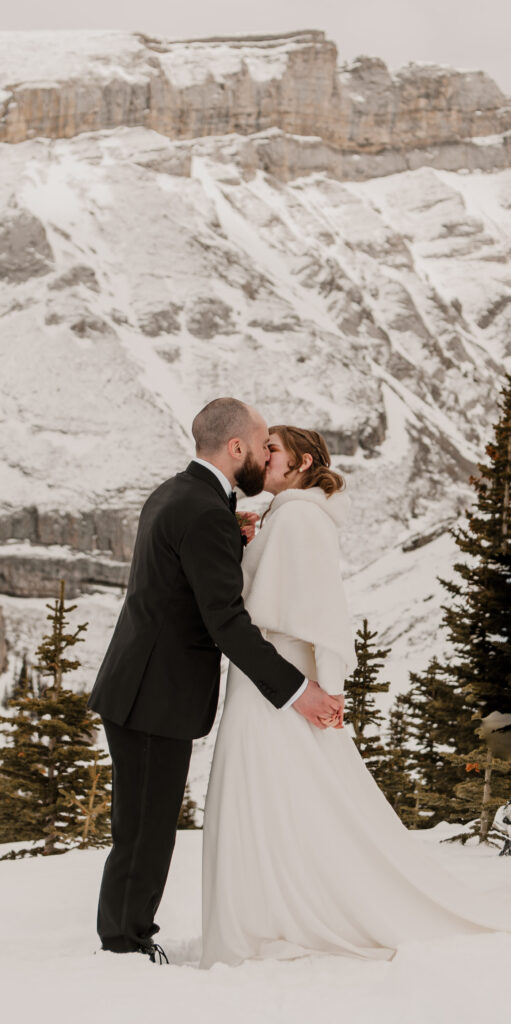 snowshoeing elopement canmore