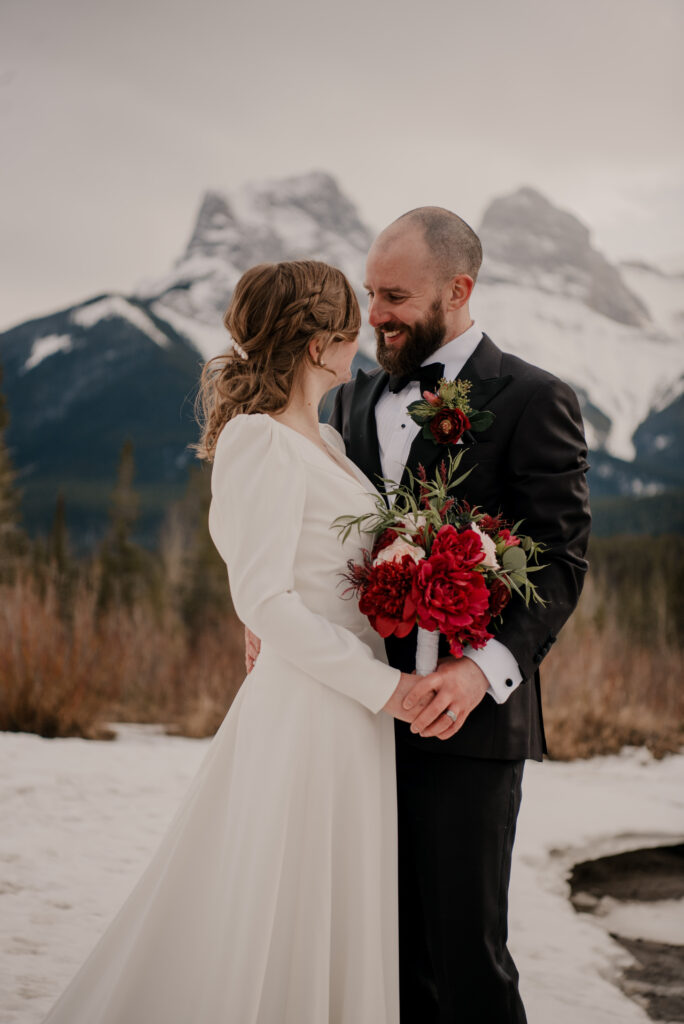 three sisters elopement canmore