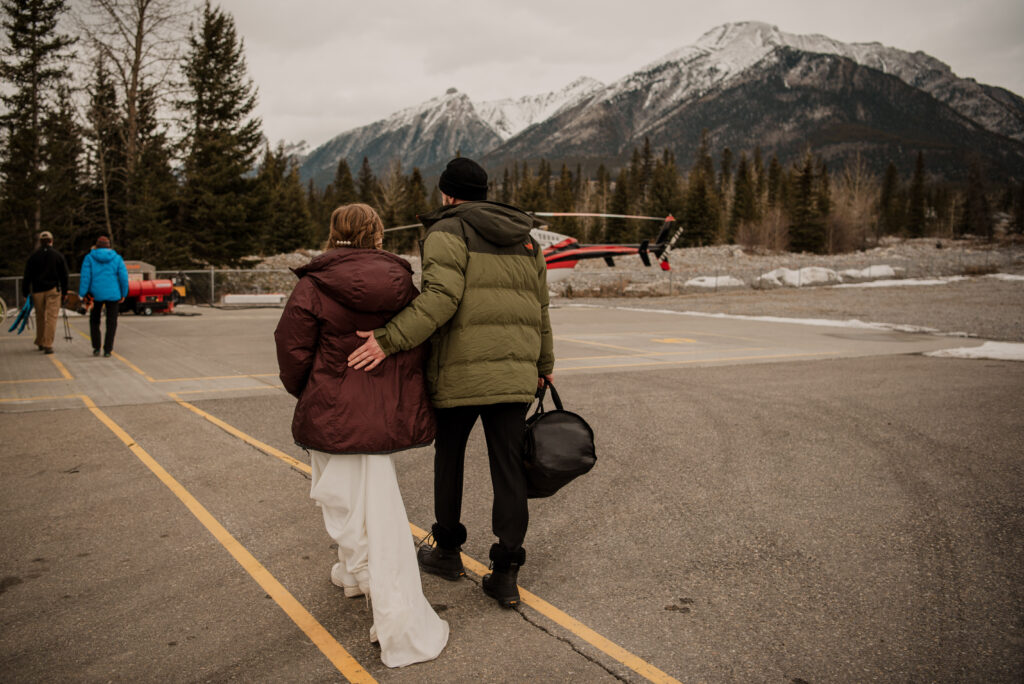 helicopter elopement in the winter