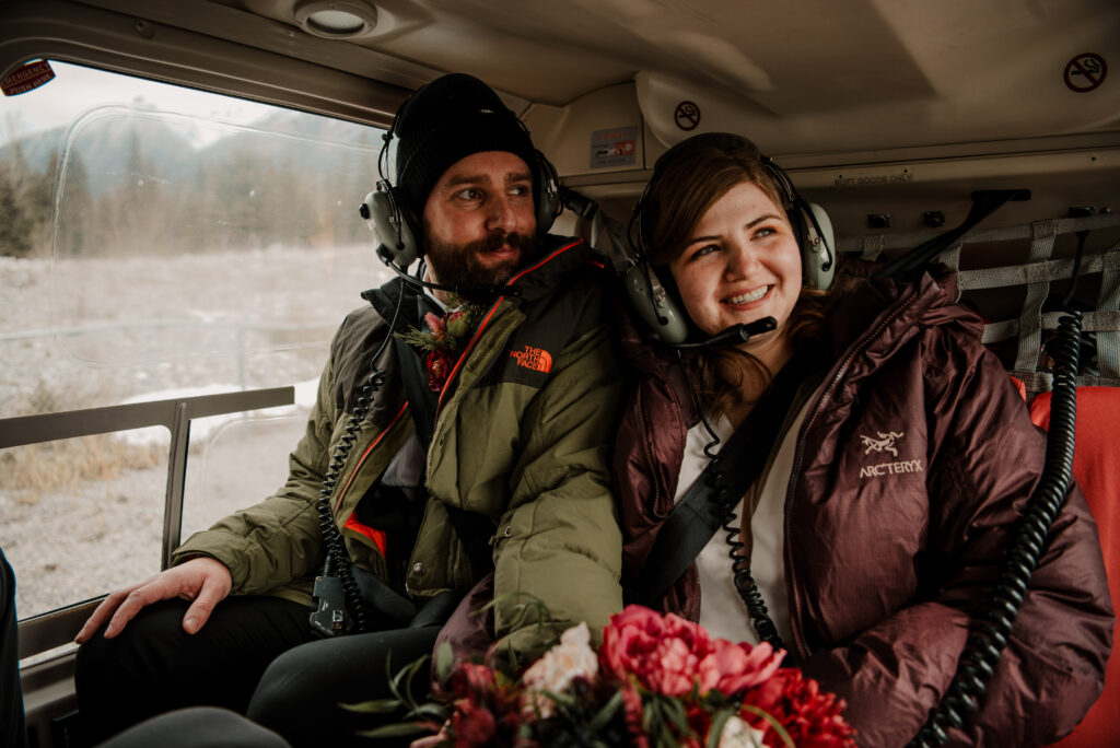 helicopter elopement in canmore