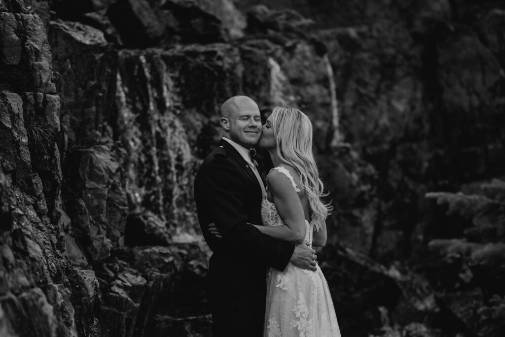 waterfall elopement photos alberta