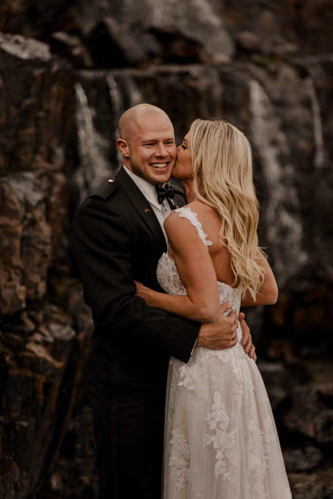 waterfall elopement photos alberta