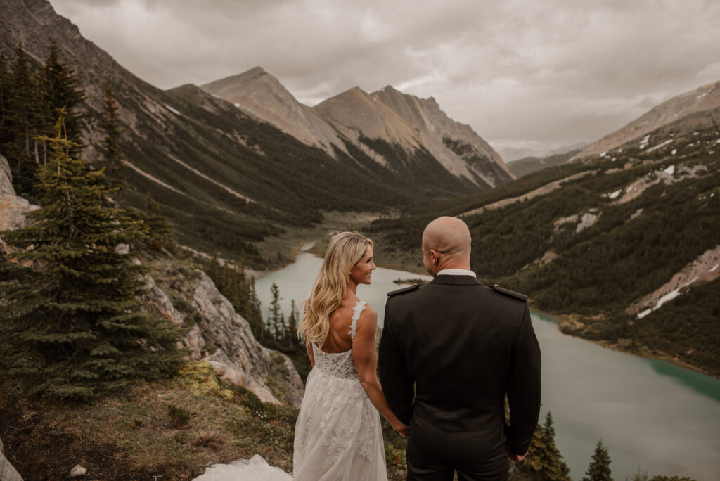 waterfall elopement photos alberta