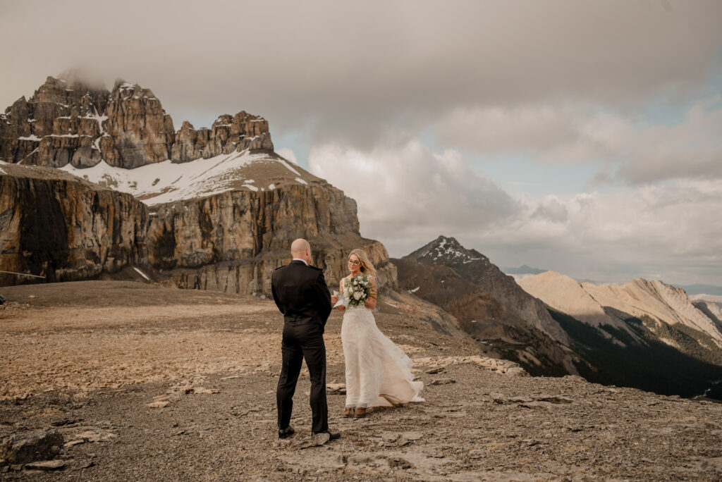 helicopter vow renewal alberta elopement photographer