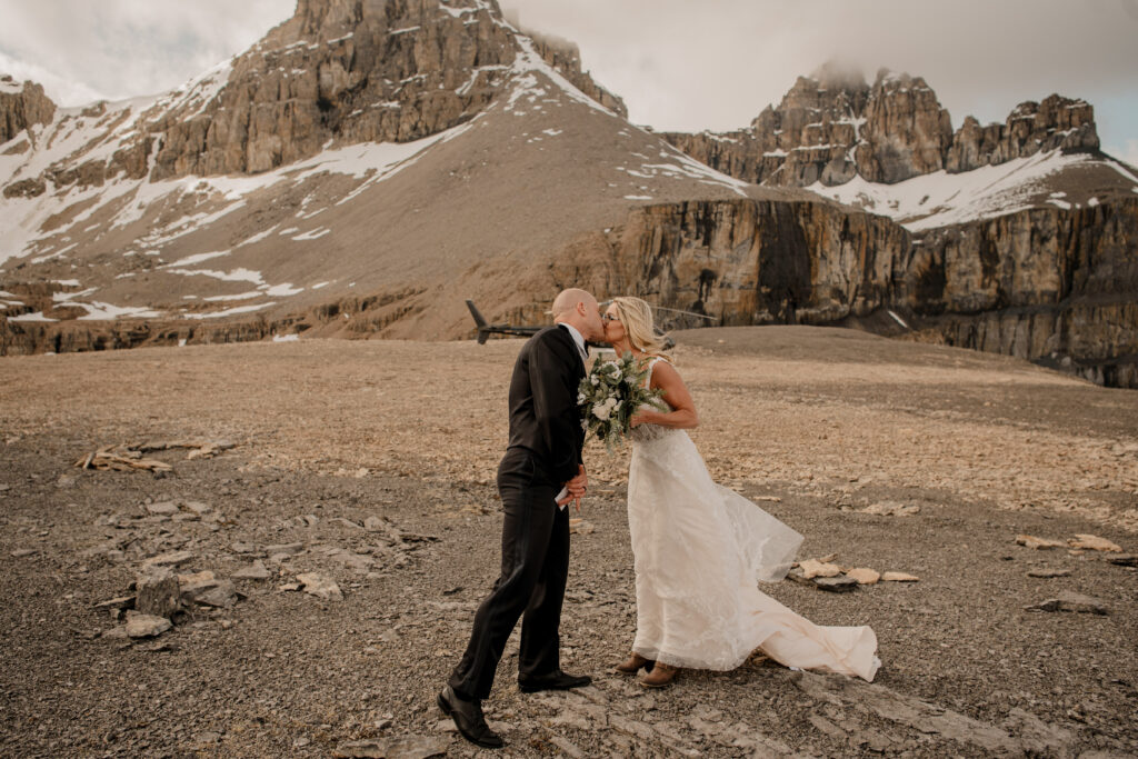 helicopter vow renewal alberta elopement photographer