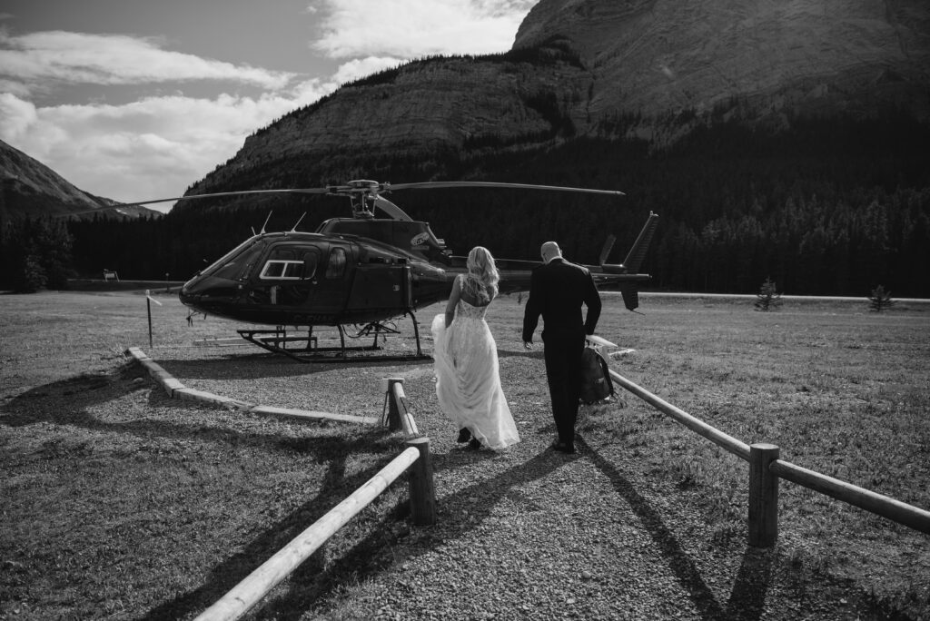 helicopter elopement in Nordegg