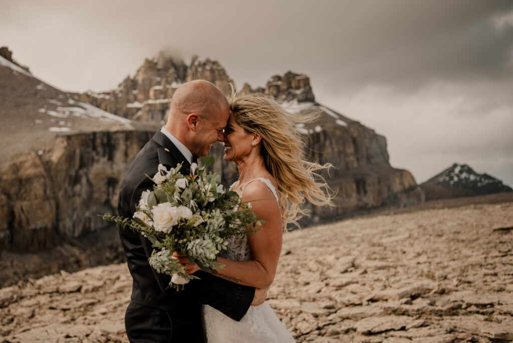 helicopter vow renewal alberta elopement photographer