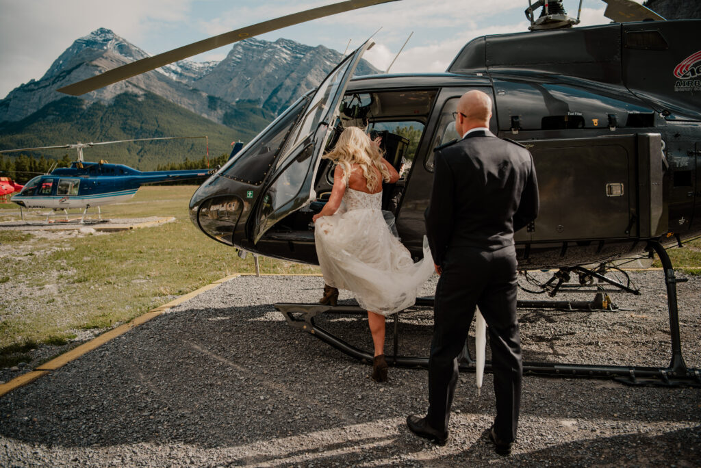 helicopter elopement in Nordegg