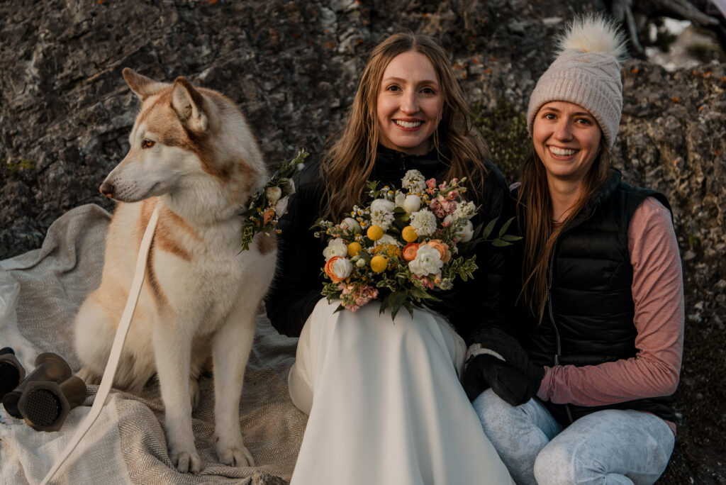 sunrise hiking elopement in kananaskis