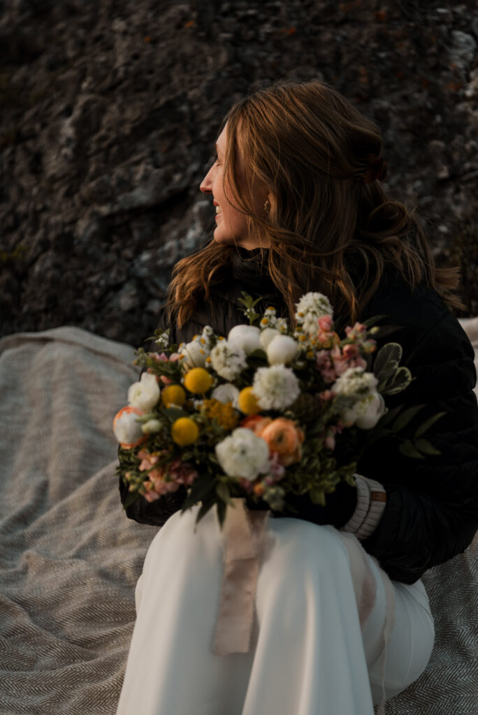 sunrise hiking elopement in kananaskis