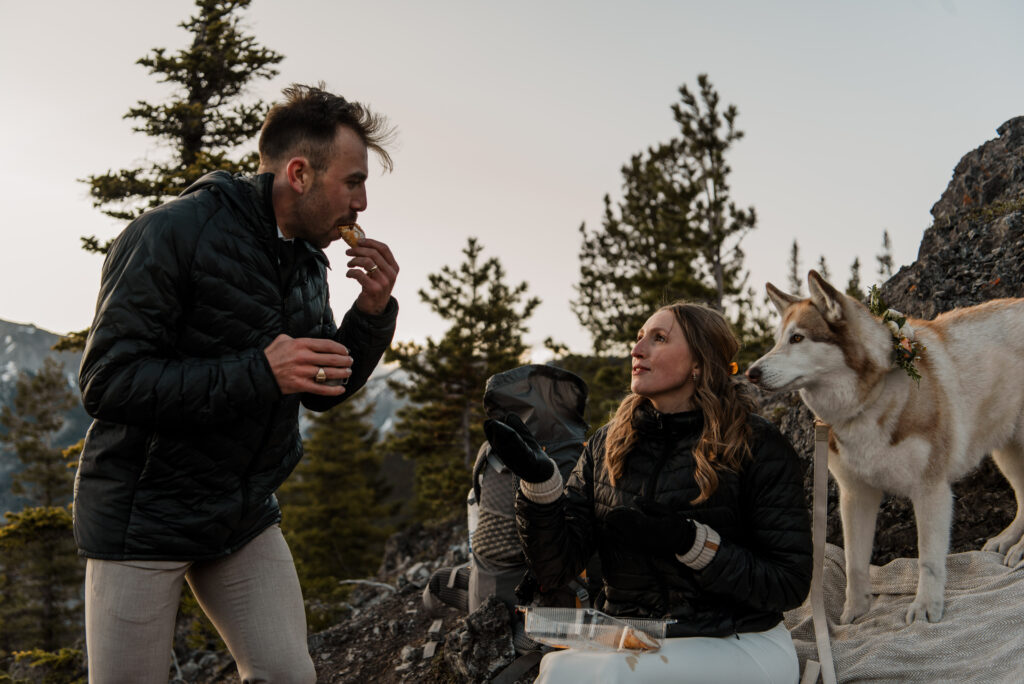 sunrise hiking elopement in kananaskis