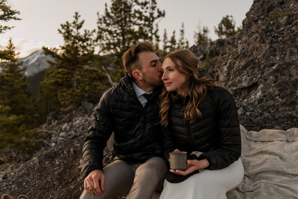 sunrise hiking elopement in kananaskis