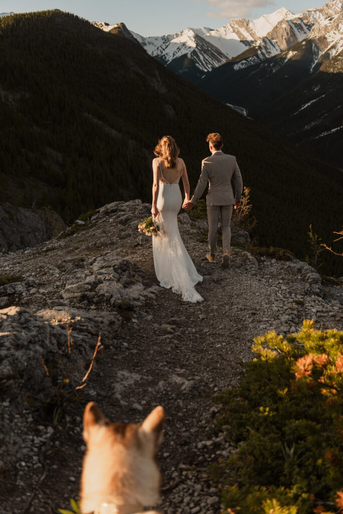 sunrise hiking elopement in kananaskis