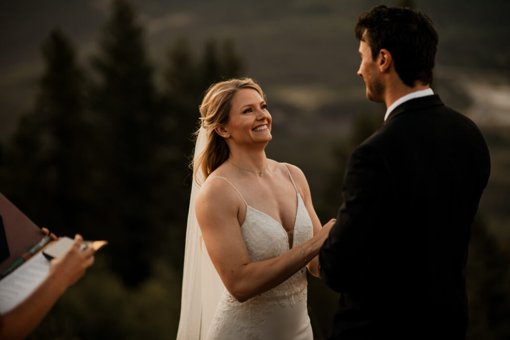 epic sunrise on a mountain elopement in kananaskis