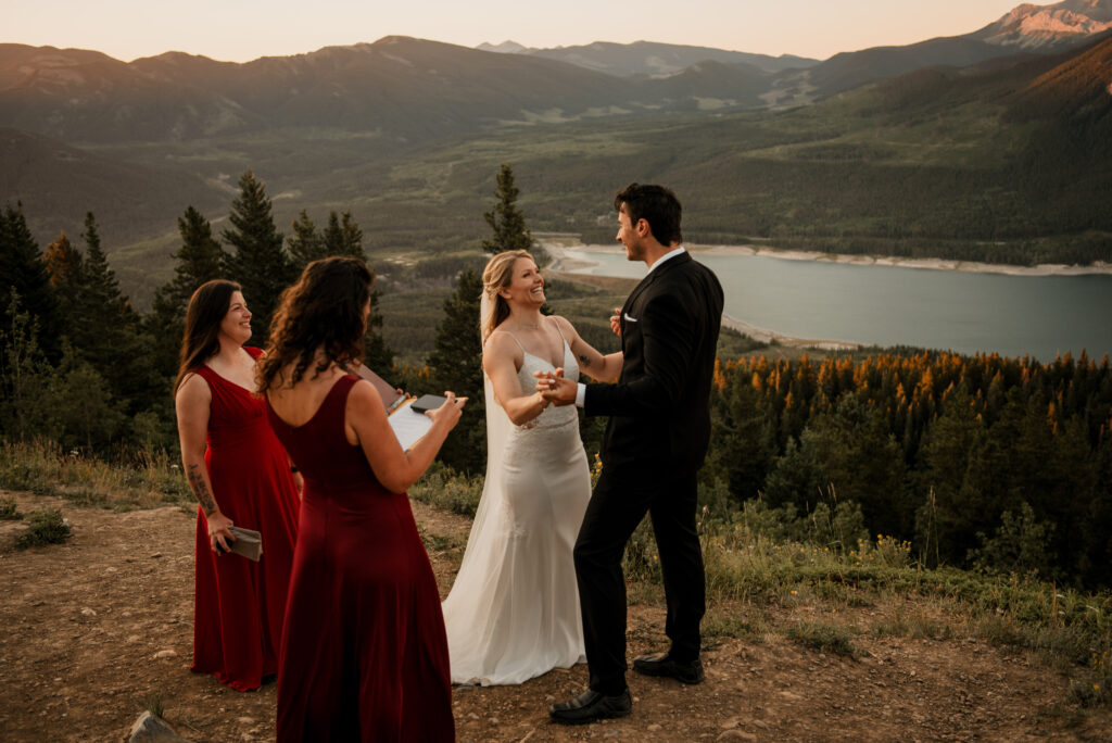 epic sunrise on a mountain elopement in kananaskis