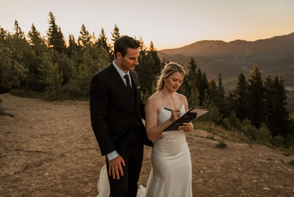 epic sunrise on a mountain elopement in kananaskis