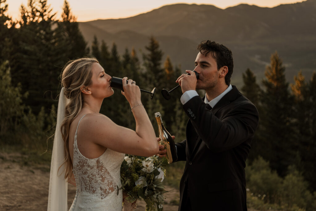 epic sunrise on a mountain elopement in kananaskis