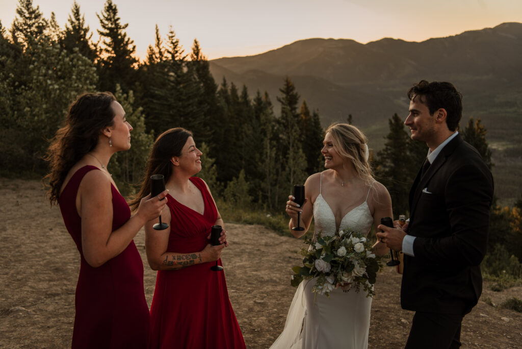 epic sunrise on a mountain elopement in kananaskis