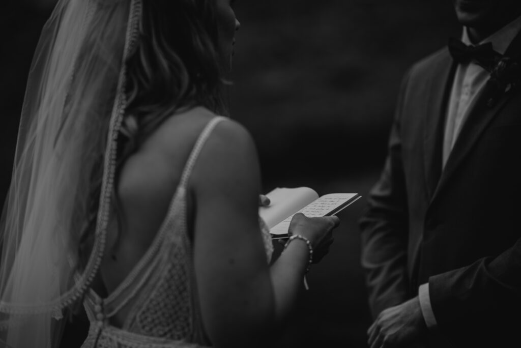 helicopter elopement ceremony at lake of the falls