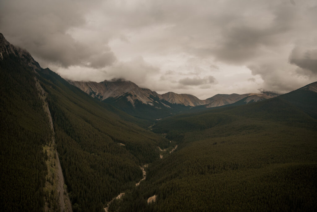 fall evening helicopter elopement with rockies heli 