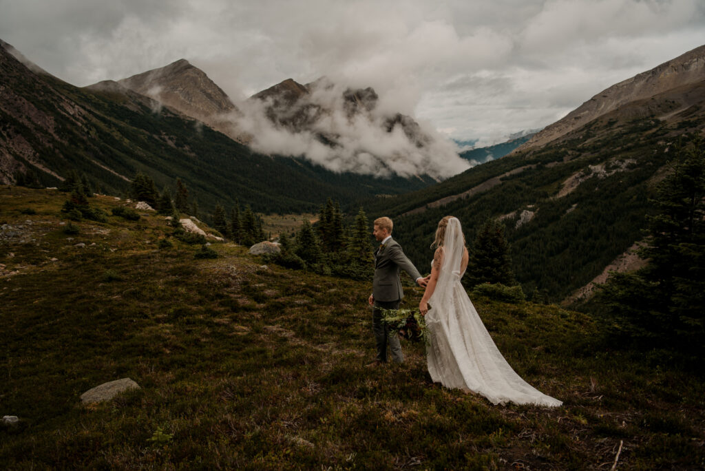 sunset helicopter elopement with rockies heli in alberta