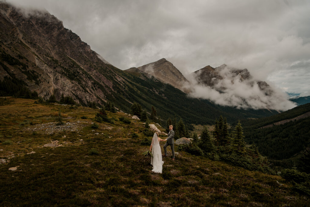 sunset helicopter elopement with rockies heli in alberta