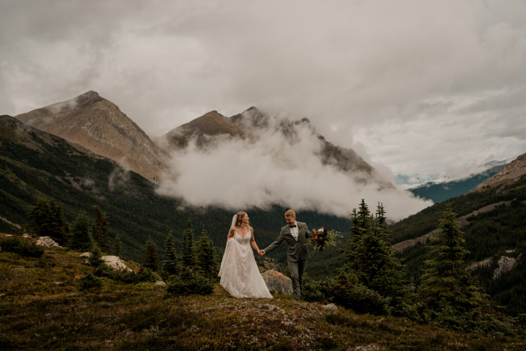 Cloudy helicopter elopement in alberta