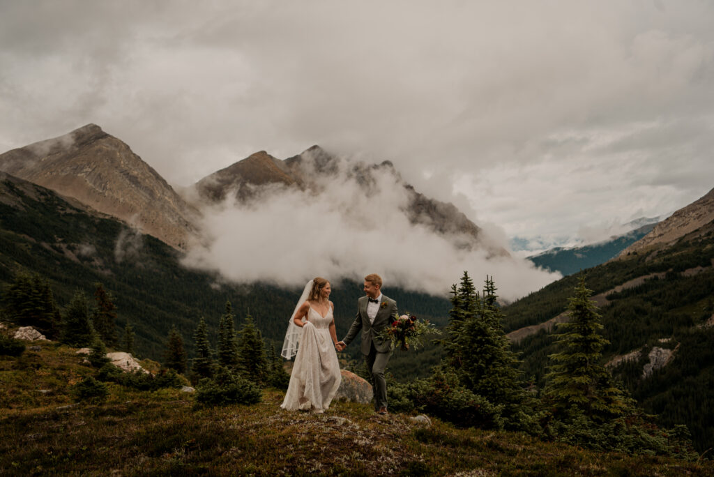 sunset helicopter elopement with rockies heli in alberta