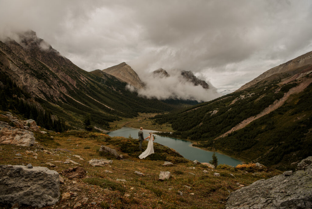 sunset helicopter elopement with rockies heli in alberta