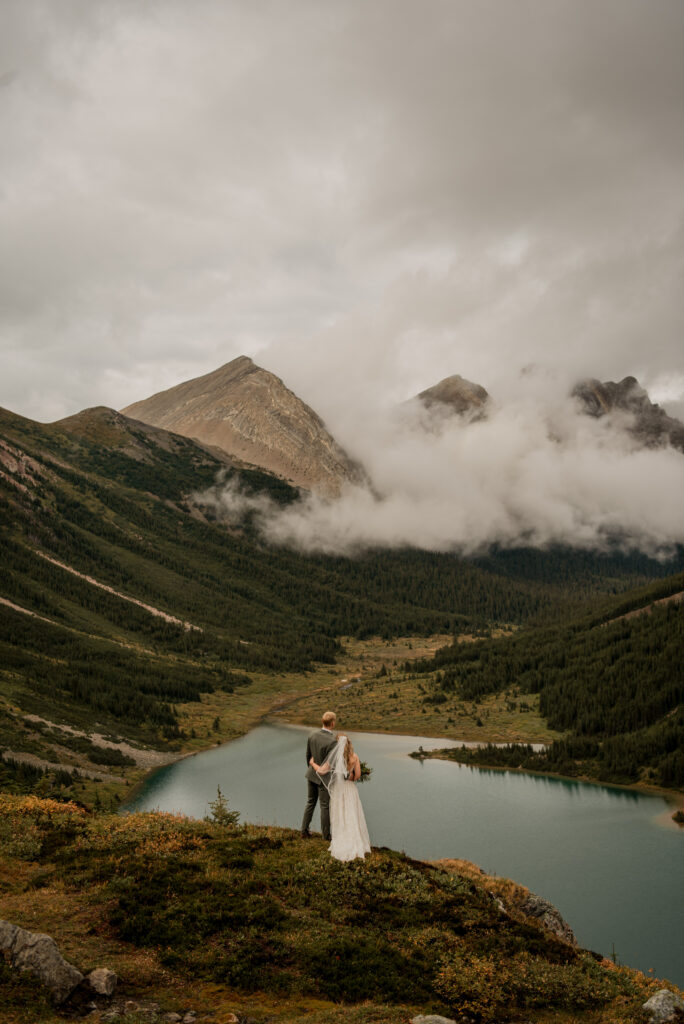 sunset helicopter elopement with rockies heli in alberta