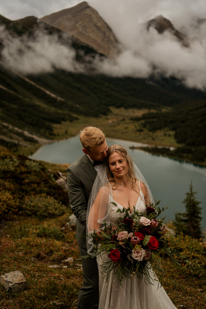 sunset helicopter elopement with rockies heli in alberta