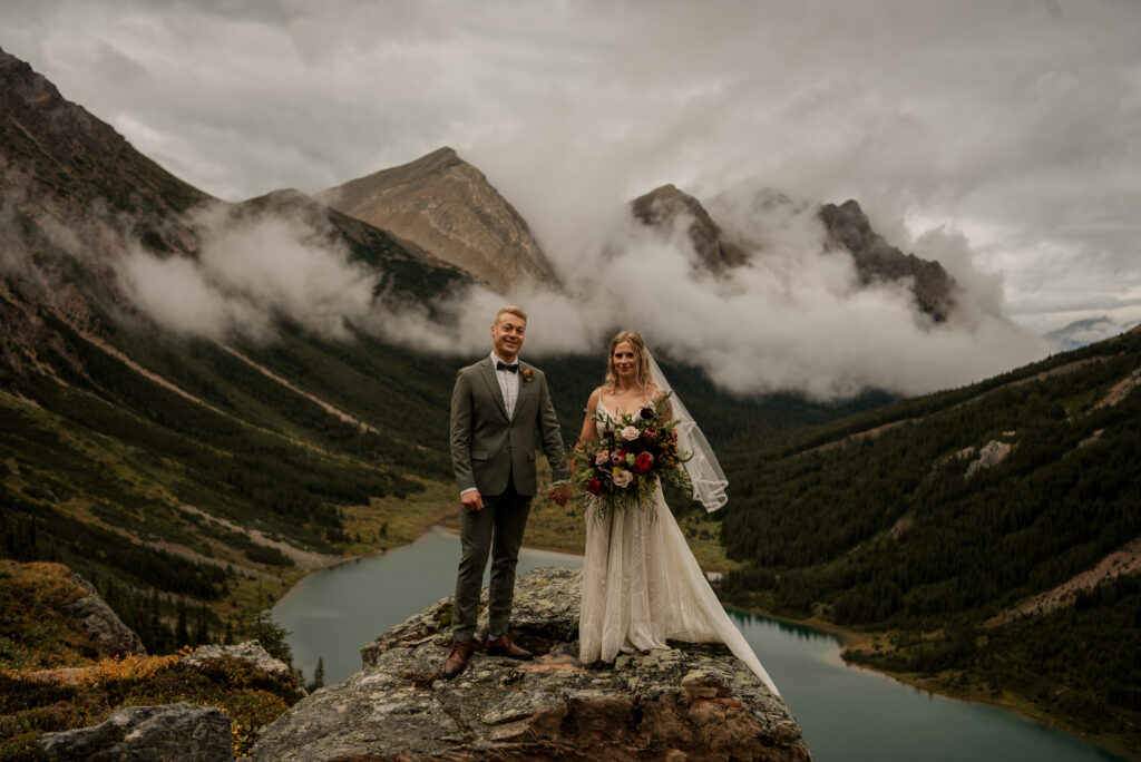 sunset helicopter elopement with rockies heli in alberta