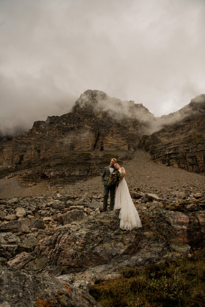 sunset helicopter elopement with rockies heli in alberta