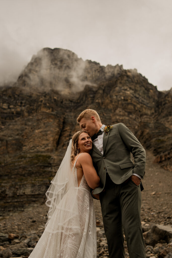 sunset helicopter elopement with rockies heli in alberta