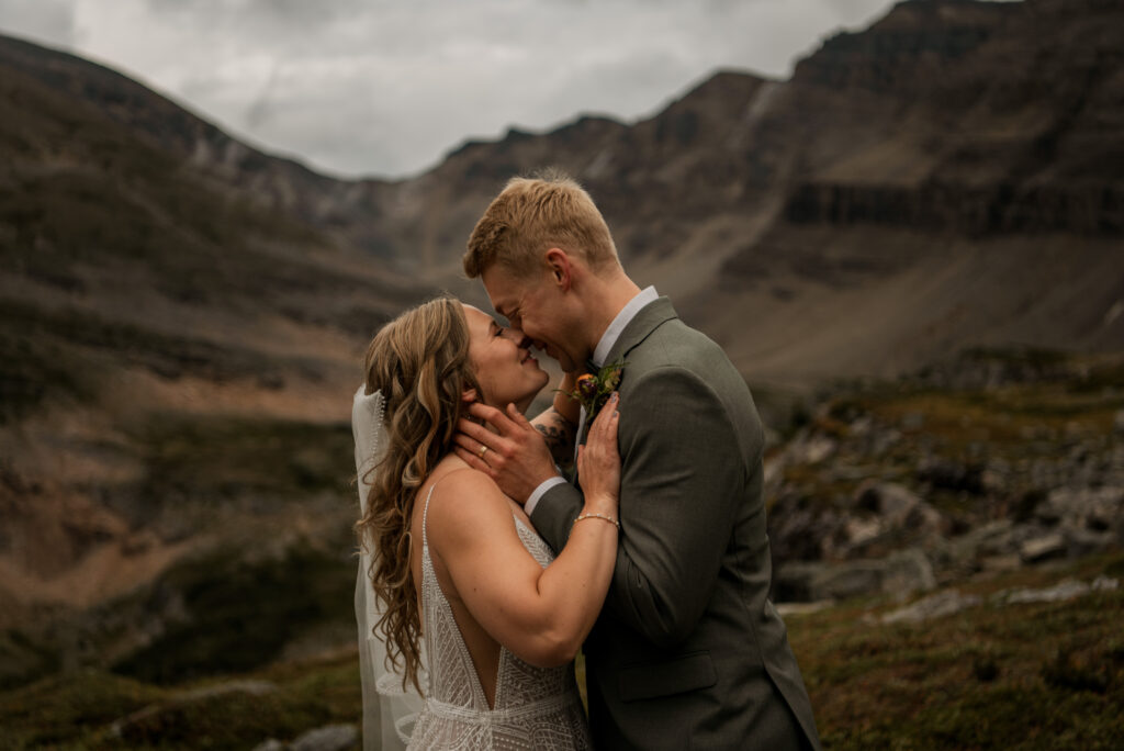 sunset helicopter elopement with rockies heli in alberta